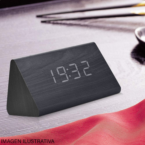 Reloj Digital De Madera Con Temperatura Dormitorio Oficina
