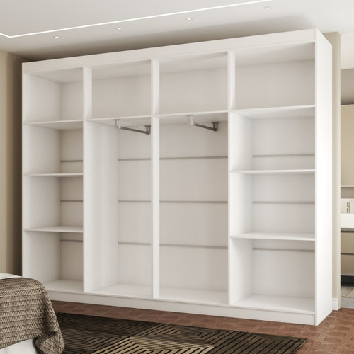 Closet Casal 8 Prateleiras Branco Fosco - Panorama Móveis