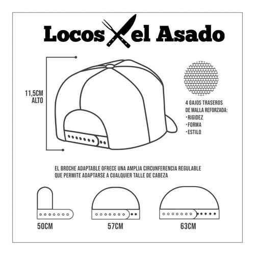 Gorra Trucker Con Visera Regulable Locos X El Asado Lxa