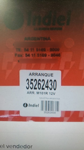 Motor De Arranque Deutz M101 R Marca Indiel 35262430