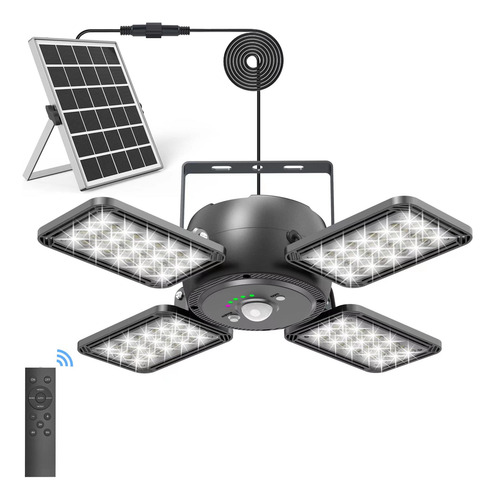Luz Solar Inxphy 1200lm Con Sensor Y Control Remoto