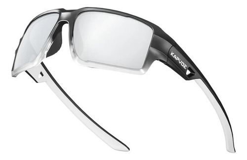 Lentes Deportivos Kapvoe Ke-x95 Uv400 Polarizados Blanco Negro