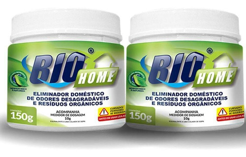 Eliminador De Odores Biohome Wt 150 G - Kit Com 2