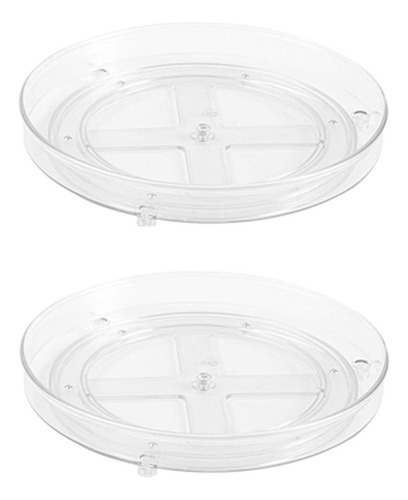 Z 2pcs Lazy Turntable Organizador 23,5 Cm X 23,5 Cm X 3,6 Cm