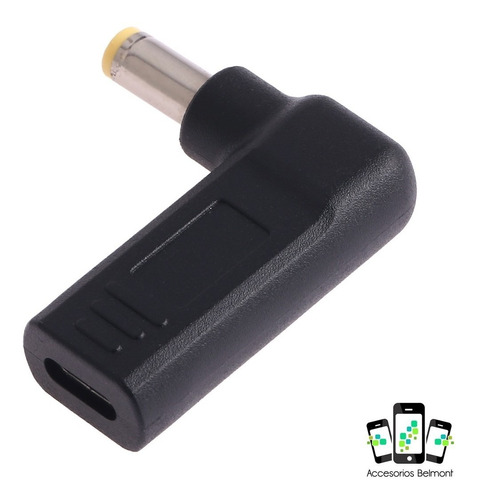 Adaptador Tipo C A Cargador  5.5 X 2.5mm Para Laptop