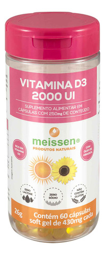 Vitamina D3 2000 Ui 60 Cápsulas - Meissen