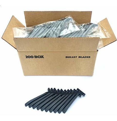 Depilación Para Hombres - 200 Box Of Bullet Blades Black Raz