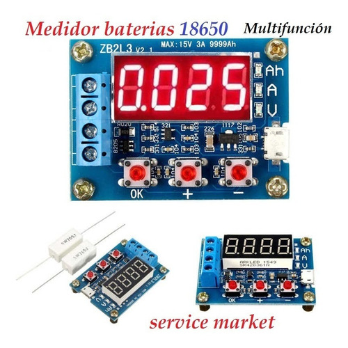 Probador Medidor De Capacidad Batería Litio, 18650, Chequeo 