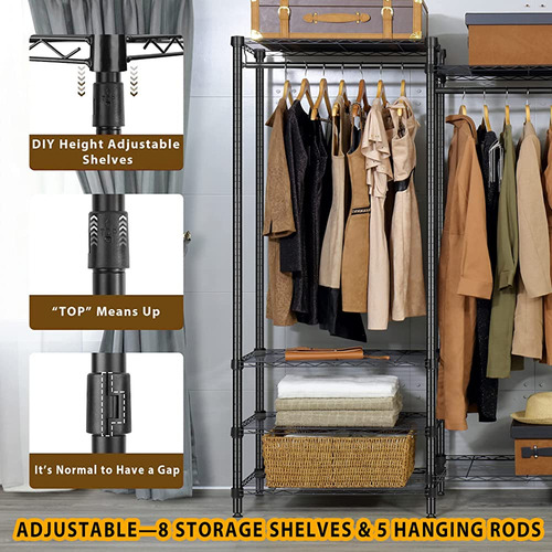Finnhomy Portable Clothes Rack Para Colgar Ropa Heavy Duty C