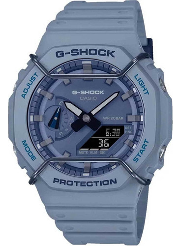 Relógio Casio G-shock Carbon Core Guard Ga-2100pt-2adr Cor Da Correia Cinza Cor Do Bisel Cinza Cor Do Fundo Cinza