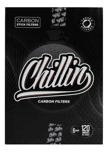 Filtro De Carvão Ativado Chillin 6mm - Tabacaria - Promoção