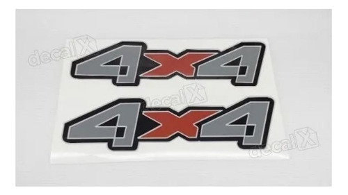 Emblema Adesivo Compatível 4x4 Ranger 2005 Prata Par F010 Cor PADRÃO