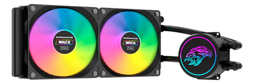 Water Cooler K-mex Wac6 240mm 2 Coolers Preto Intel/amd Led LED Multicolor