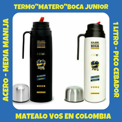 Edicion Especial!termo Matero Club Boca Junior Acero 1 Litro