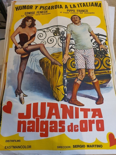1 Afiche Cine Orig. - Lote De 1-739-juanita Nalgas De Oro (Usado)