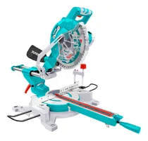 Comprar Sierra Ingletadora Deslizable Total 1800w, Industrial - 10 Pulgadas, 254mm - 5.300rpm - Incluye Disco, Bolsa Recolectora, Barra Extensora Y Sargento - Ts421825517