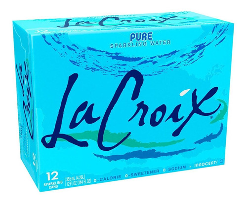 Agua Mineral La Croix Natural 12 Pack 355ml