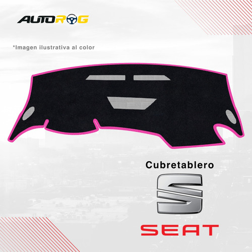 Cubretablero Seat Leon Cupra Año 2014 Negro-rosa S7-g