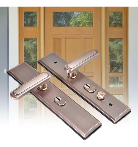 Cerradura De Puerta De Acero Inoxidable, Manija De Marrón