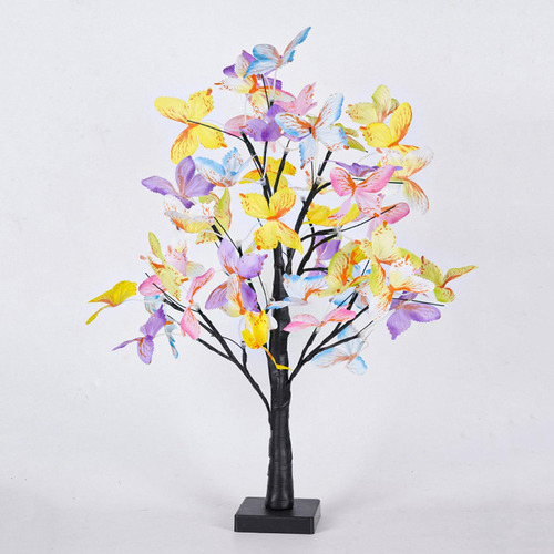 W Lámpara De Mesa Con Forma De De Flores De Mariposa De