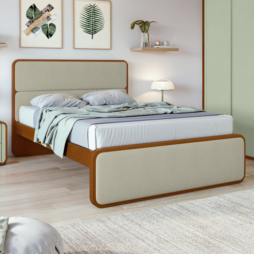 Cama Casal Em Mdp/mdf 207x110cm Loop