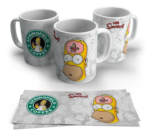 Taza O Tazon Los Simpsons Homero 6 Full Print  + Caja