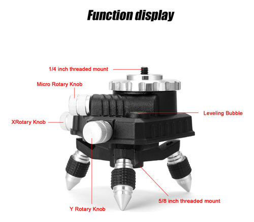 12-line Level Accessory TriPod Base 360 Degree Rotation
