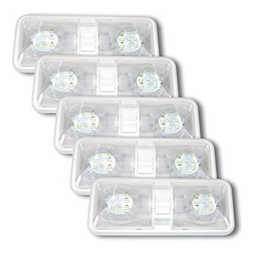 Paquete De 5 Luces Led Para Techo Con Doble Cúpula, Interrup