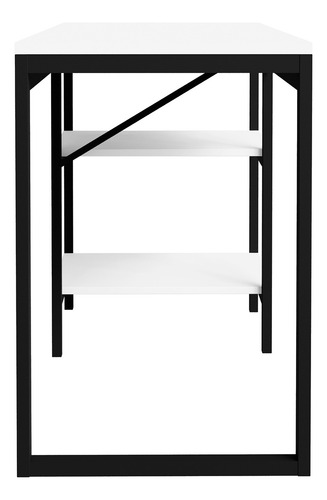 Mesa Escritório Slim C/ Estante Lateral Funcional