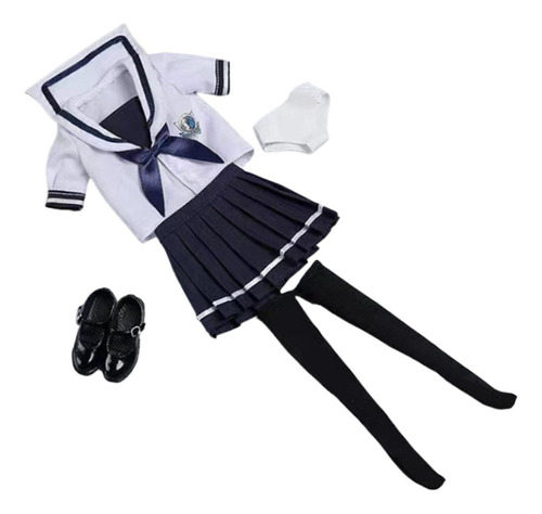 Traje De Uniforme De Colegiala A Escala 1:6, Ropa Para