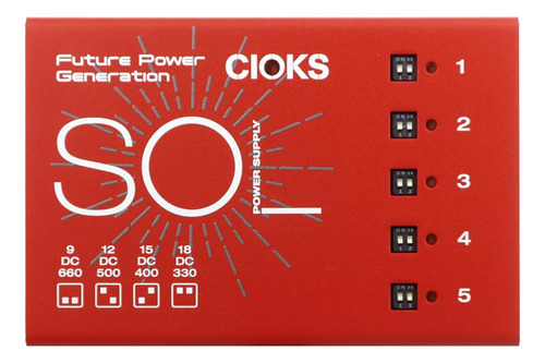 Cioks Fuente De Alimentacion De Pedal Sol, Rojo (gear Hero E