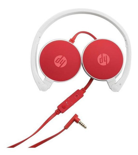 Fone Com Microfone Headset Casque Dobravel H2800 Vermelho Hp