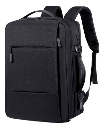 Mochila Executiva Para Viagem Expansível Entre 20-35 Litros Cor Preto