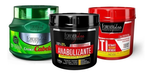 Forever Liss Cresce Cabelo 250g Anabolizante 240g Uti 240g