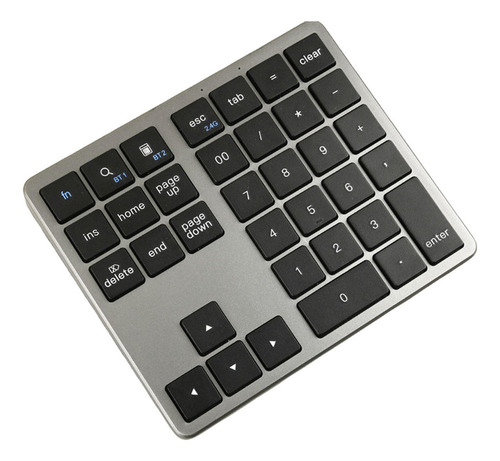 Li Teclado Numérico Sem Fio, Teclado Prateado E Cinza