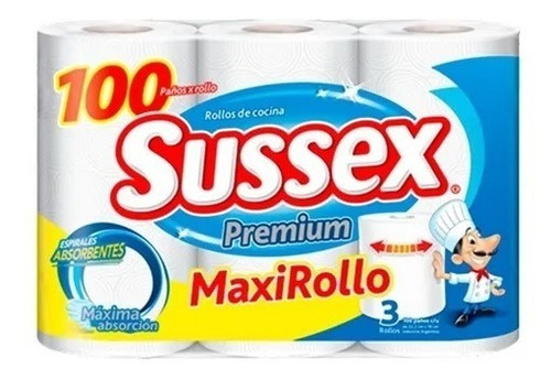Imagen 1 de 1 de Rollo Sussex Premium Maxirollo 5 Paquetes De 3 Rollos C/u