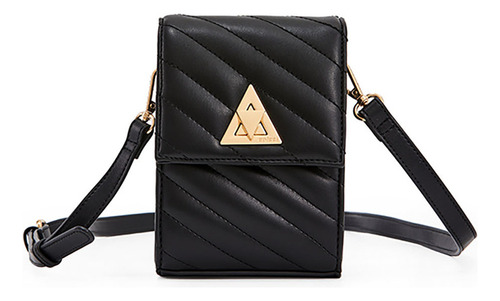 Bolsa Colcci Pequena Com Alça Ombro Matelasse 0900111942 Acambamento Dos Ferragens Ouro Cor Preto Correia De Ombro Preto