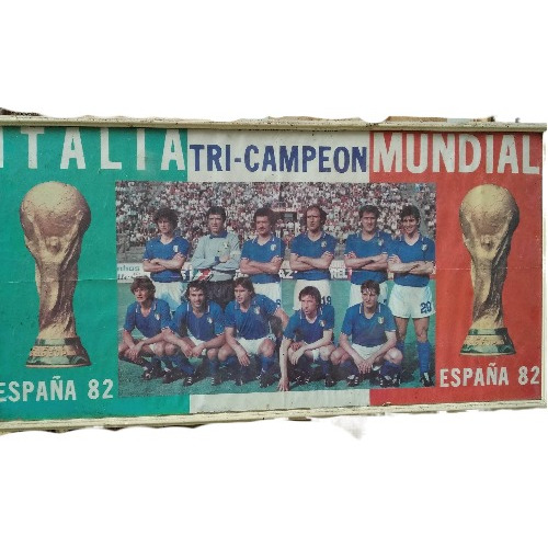 Cuadro Italia Tri Campeón Mundial Fútbol Año 1982