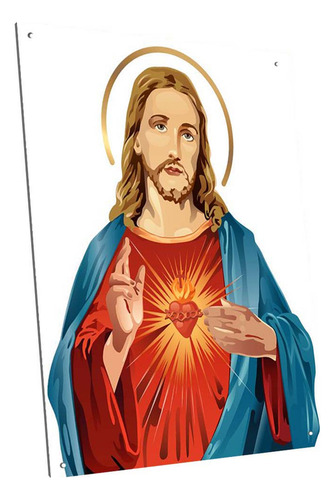 Cartel Chapa Decorativo Jesus Dios Cristo A1