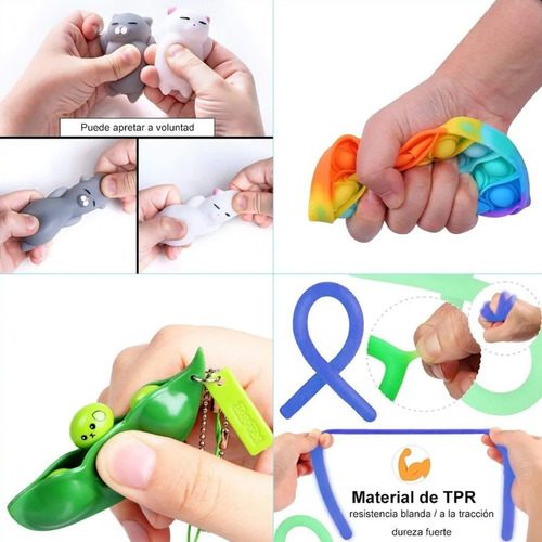 Kit De Juguetes Sensoriales Dimple Pop It Simple 52 Piezas B