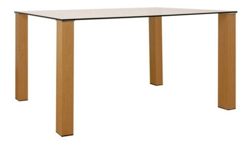Mesa Comedor Rectangular Ferra Vidrio 140 X 90 - Tecno