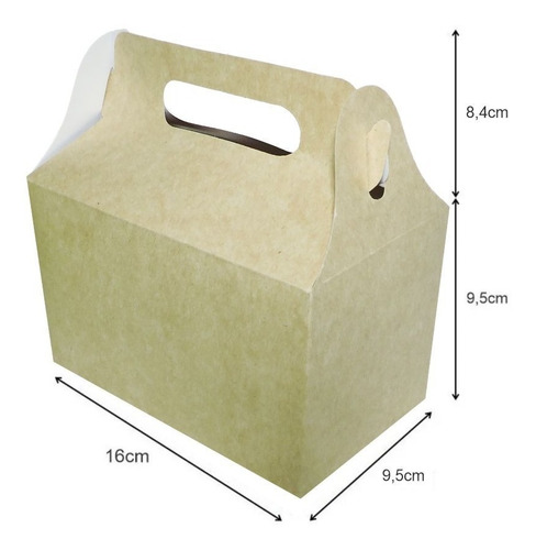 Imagen 3 de 4 de Cajita Feliz Cfz2 X 10u Packaging Blanco Madera