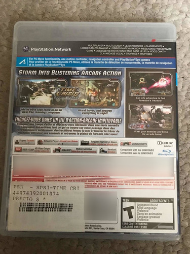 Ps3 Time Crisis Razing Storm Time Crisis 4 Y Deastorm Pirate (Usado)