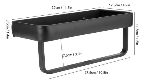 Estante De Almacenamiento De Aluminio Para Baño De 30 Cm