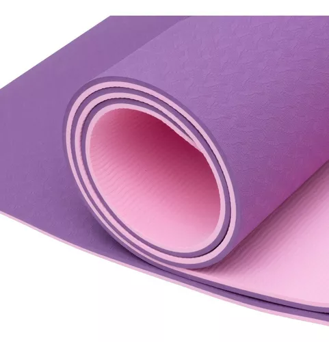 Esterilla para Pilates, Yoga, Fitness, colchoneta Antideslizante,  Morado/Rosa