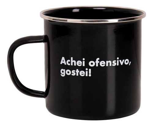 Caneca Amarguinhos Achei Ofensivo Cor Preto