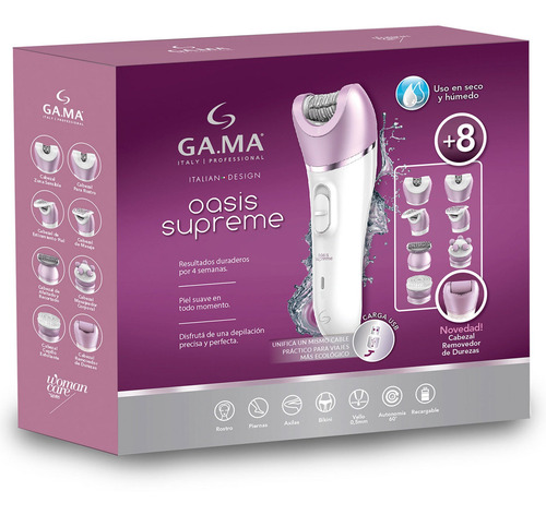 Imagen 3 de 3 de Depiladora Recargable Profesional Oasis Supreme Gama Italy