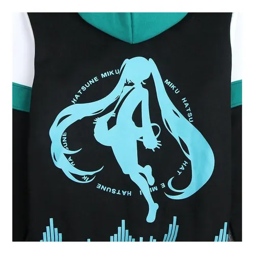 Suéter Cremallera Hatsune Miku Invierno Plus Terciopelo