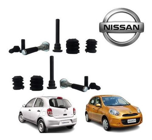 Imagem 11 de 12 de Par Reparo Pino Guia Pinça De Freio Dianteiro Nissan Versa