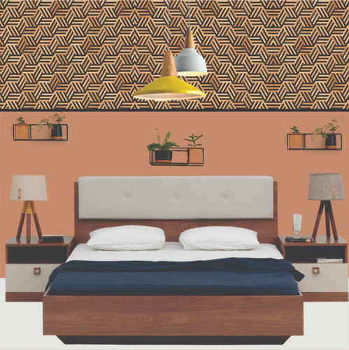 Papel De Parede Personalizado- Geometrico - 0,5 X 1,5 M